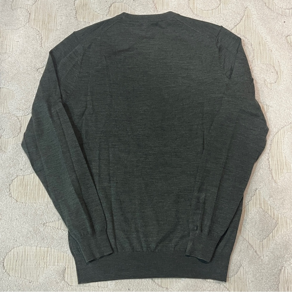 Suitsupply Charcoal Merino Wool Crewneck Sweater - Picture 4 of 7